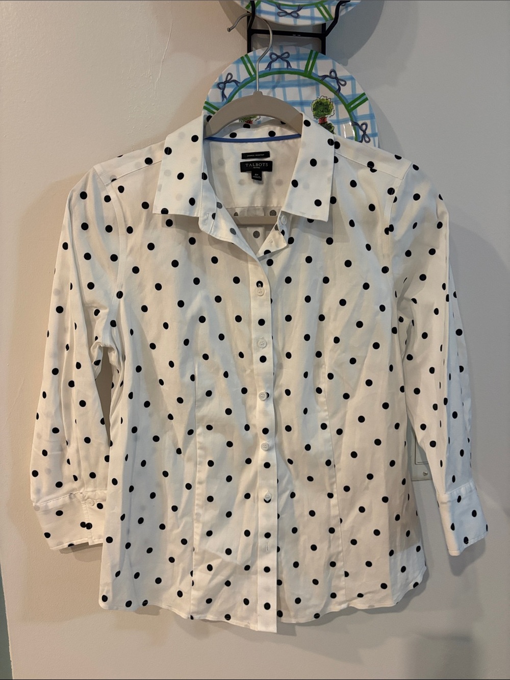 TALBOTS POLKA DOT BLOUSE